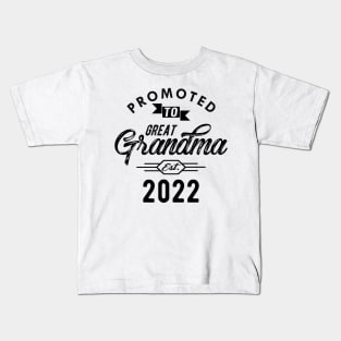 Great Grandma - Promoted to great grandma est. 2022 Kids T-Shirt